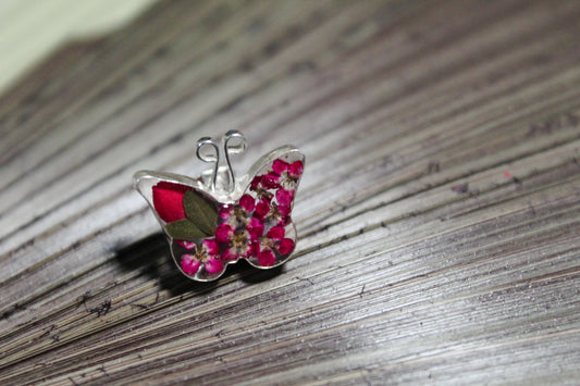 Set mariposas de flores