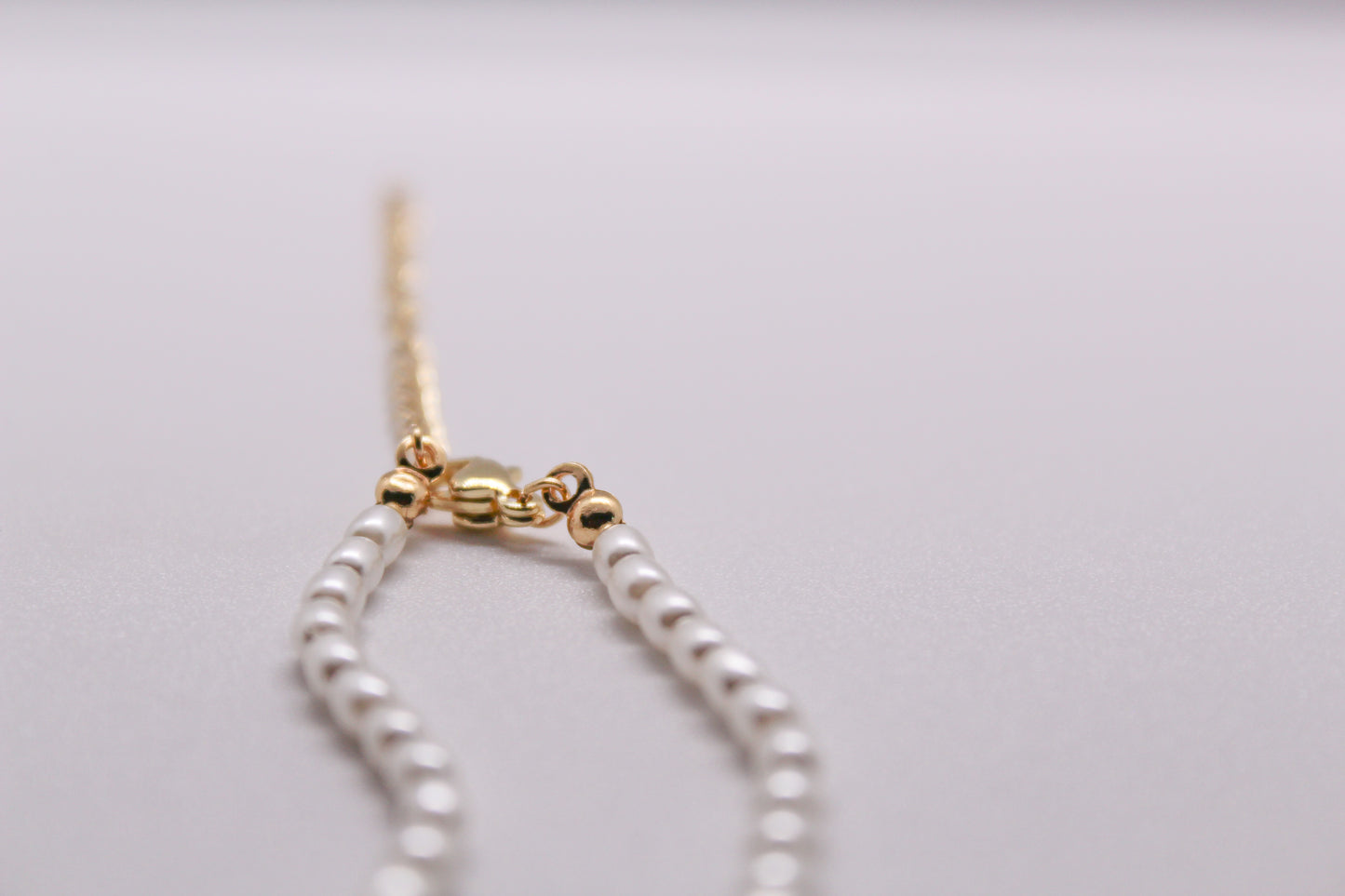 Collar corazón & perlas